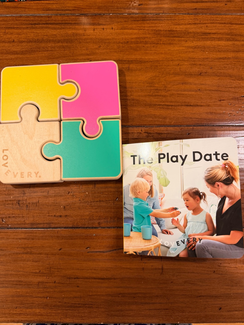 LOVEVERY Wooden Puzzle Playset and book!